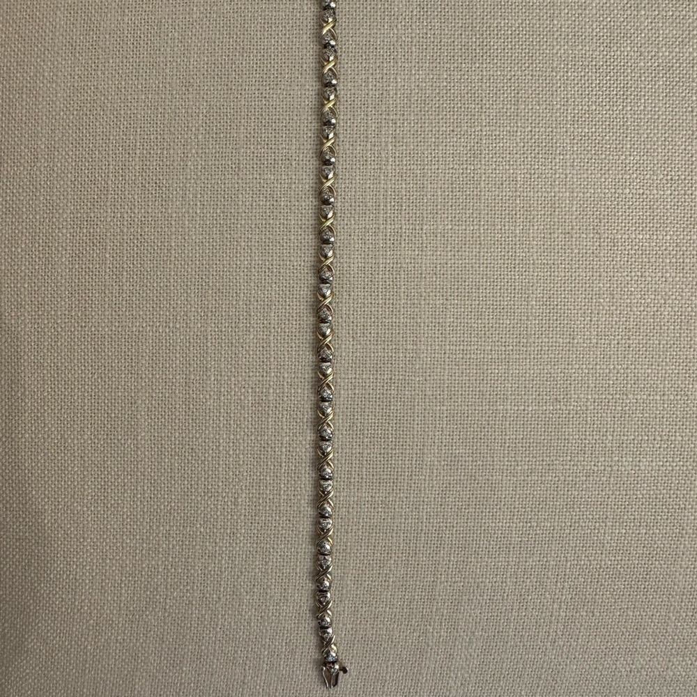 ✨ Kinn Vintage 10K Two Tone X Link Tennis Bracelet ✨